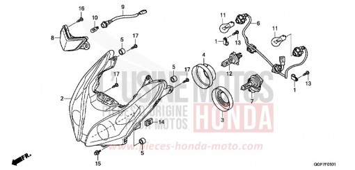 HEADLIGHT (NSC502WH/T2) NSC502WHD de 2013